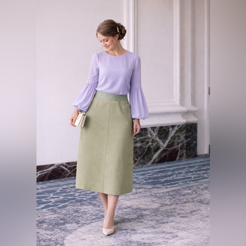 Lemongrass denim skirt